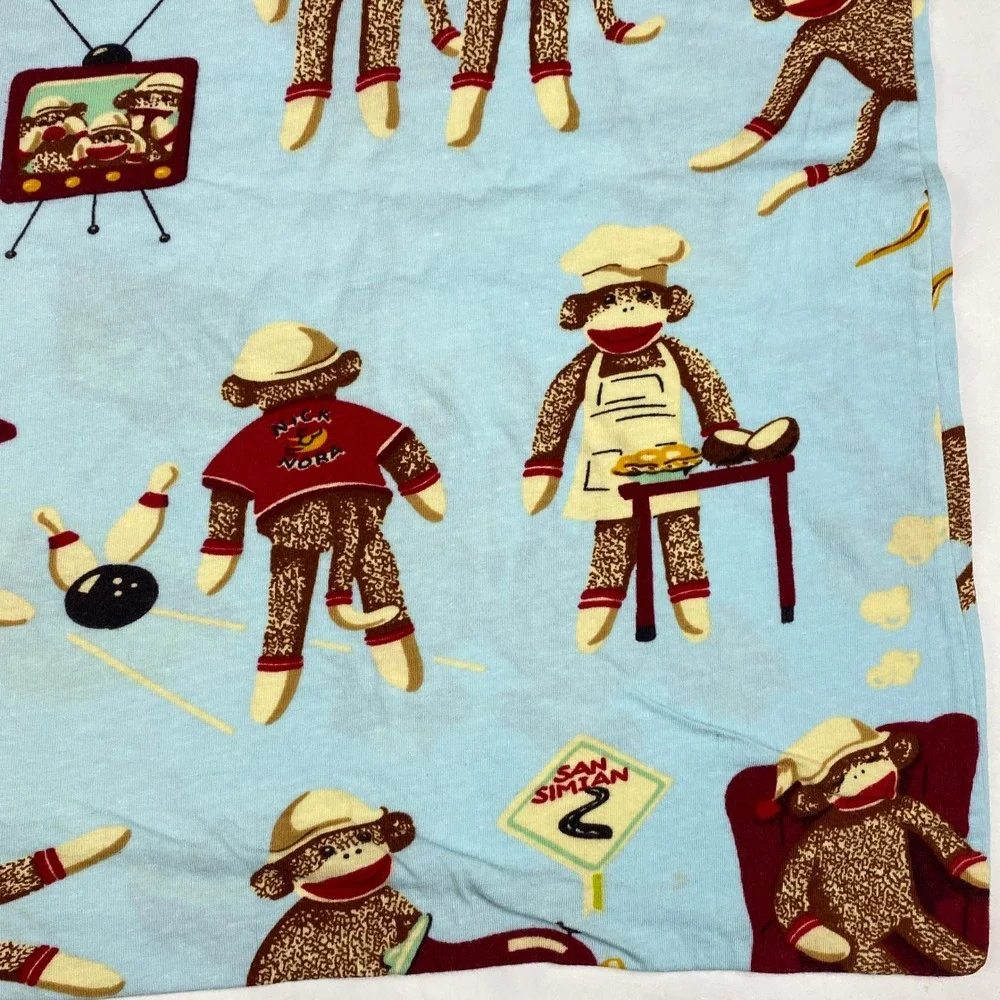 Nick & Nora Flannel Monkey Sock Pillowcase